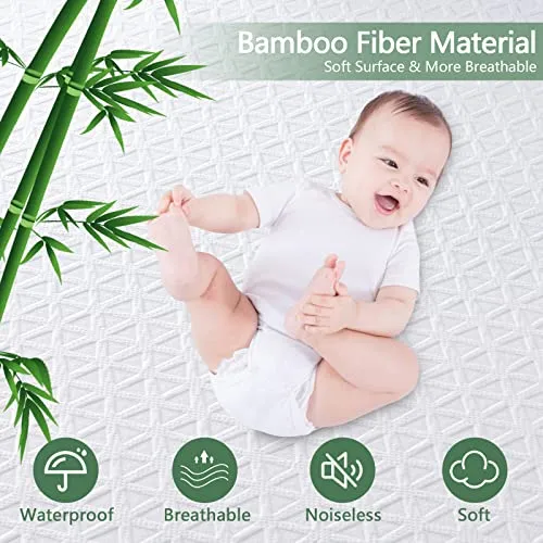 Premium 100% Waterproof Mattress Protector Queen Size Bed Mattress Cover Breathable Bamboo 3D Air Fabric Cooling Mattress Pad Cover Smooth Soft Noiseless Washable, 8''-21'' Deep Pocket