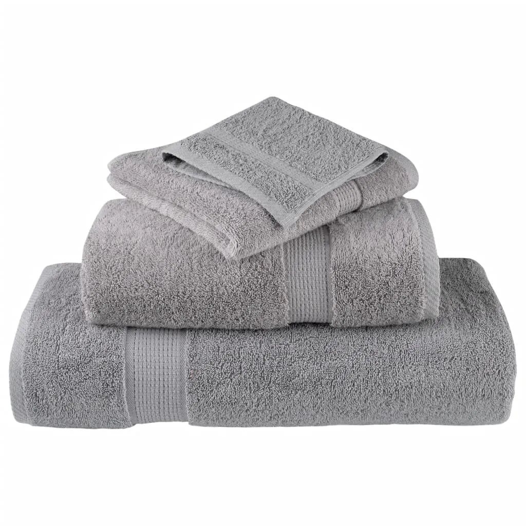 Premium Bath Towels 10pcs Grey 100x150cm 600gsm 100% Cotton