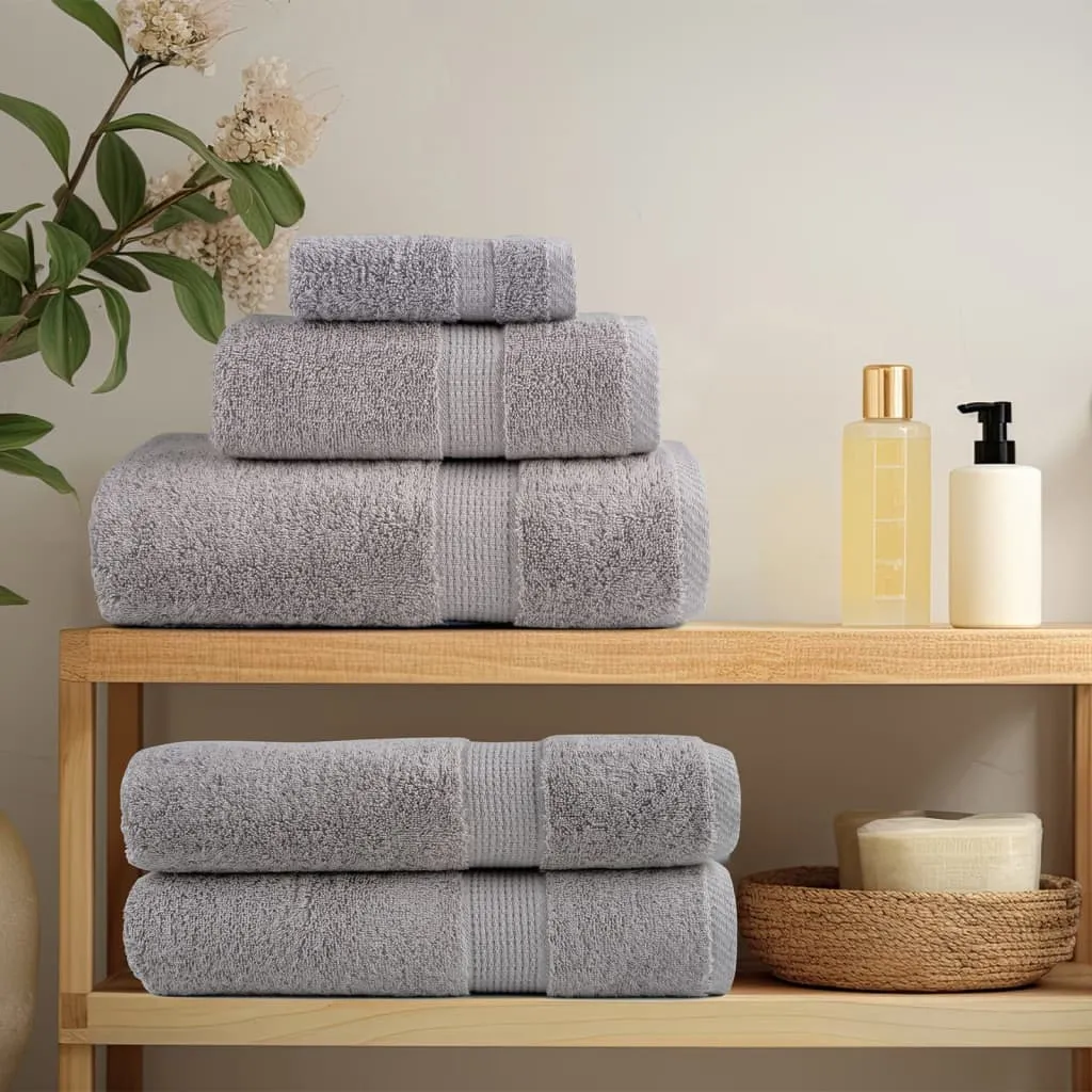 Premium Bath Towels 10pcs Grey 100x150cm 600gsm 100% Cotton