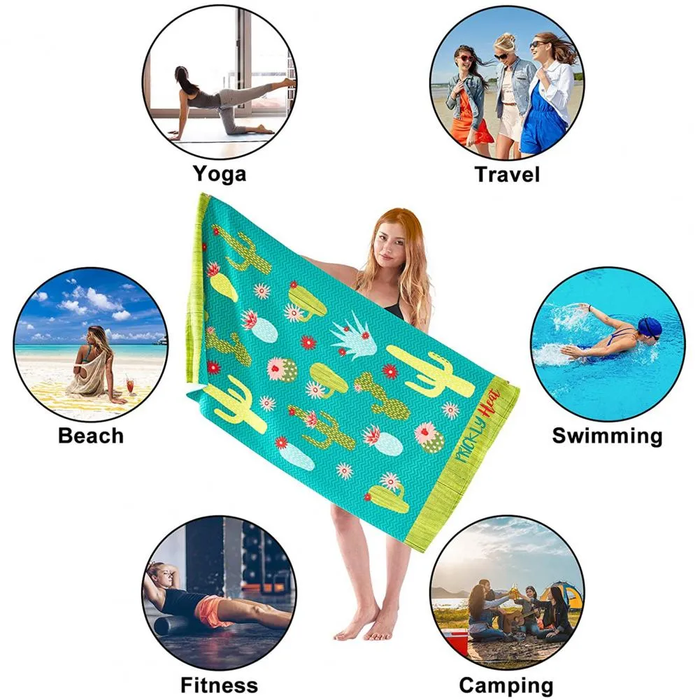 Printed Beach Towel Skin-friendly Quick Drying Swimming Surf Bath Towel Big Yoga Mat Beach Chair Blanket for Outdoor Water Sport