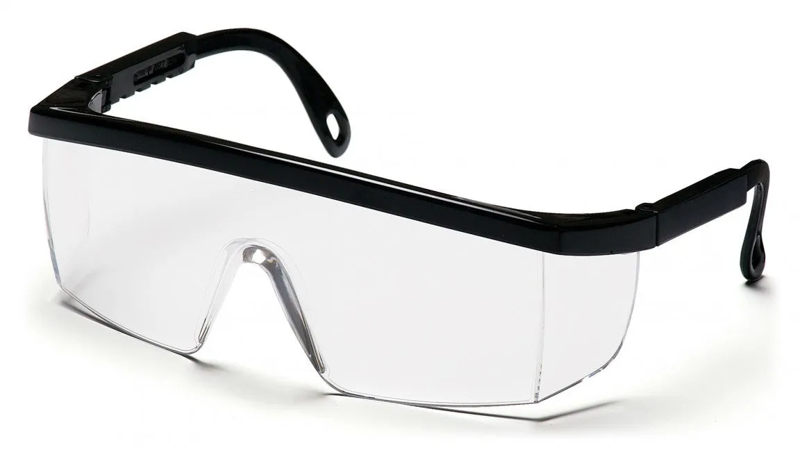 Pyramex SB410S Integra Black Safety Glasses W/ Clear Lens (12 each)