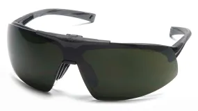 Pyramex SB4950STP Onix Plus™ Black Safety Glasses W/ Clear Anti-Fog Bottom Lens/ 5.0 IR Filter Flip Lens Lens (12 each)