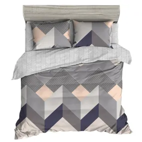 Quilt Cover Set King Bed Doona Duvet Sets Geometry Square Pattern