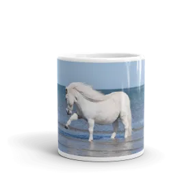 "Waving" White glossy mug