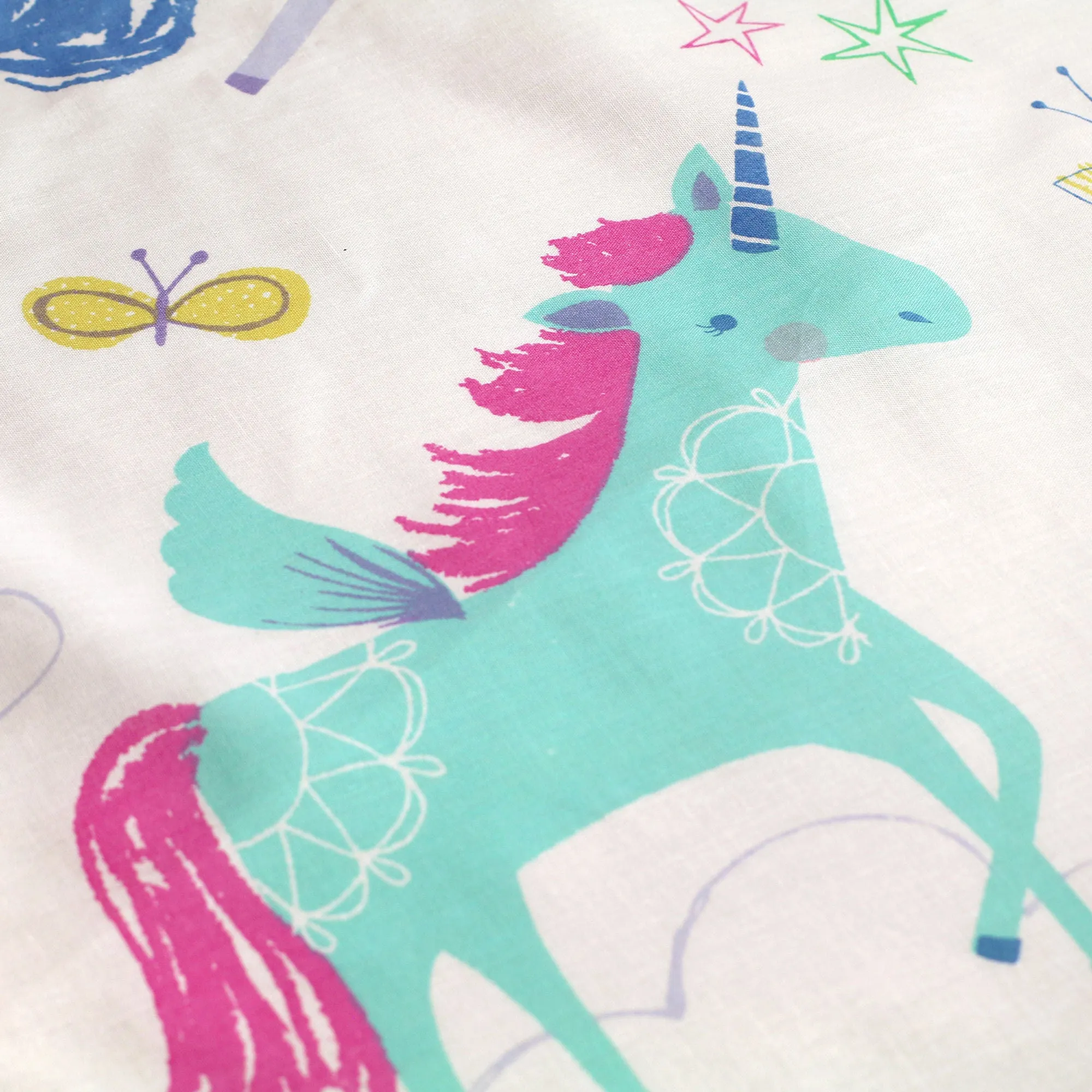 Rainbow Unicorn Duvet Cover Set by Bedlam in Multicolour