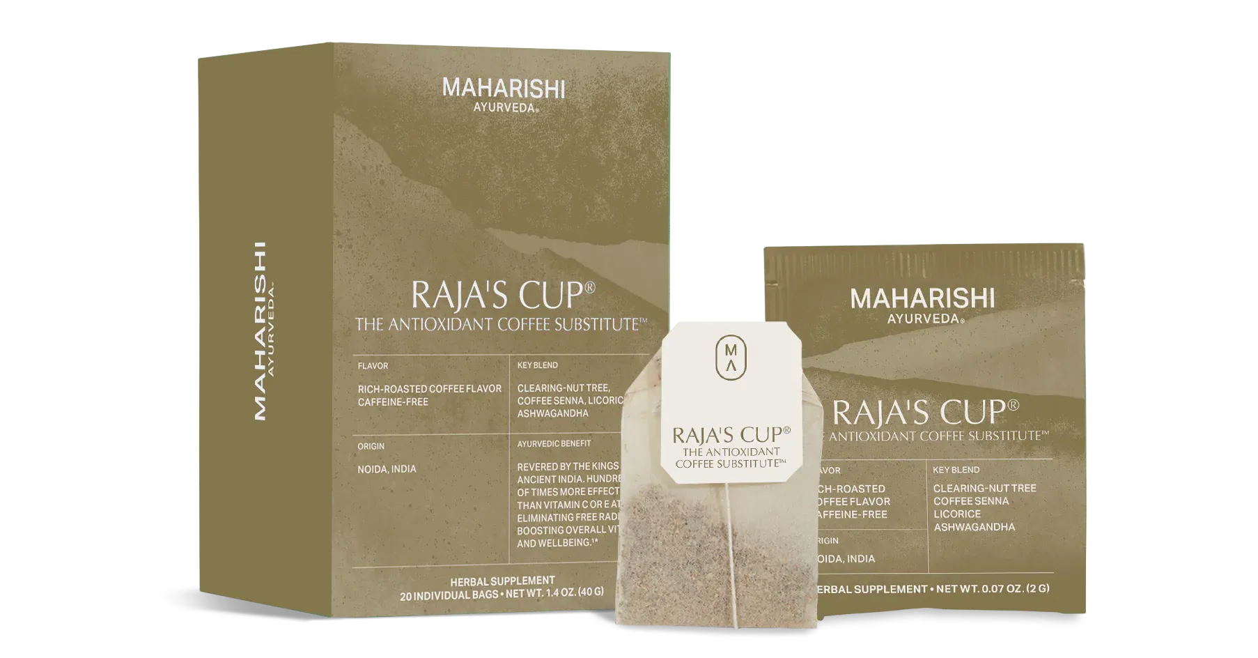 RAJA'S CUP® NATURAL COFFEE ALTERNATIVE 20 BAGS