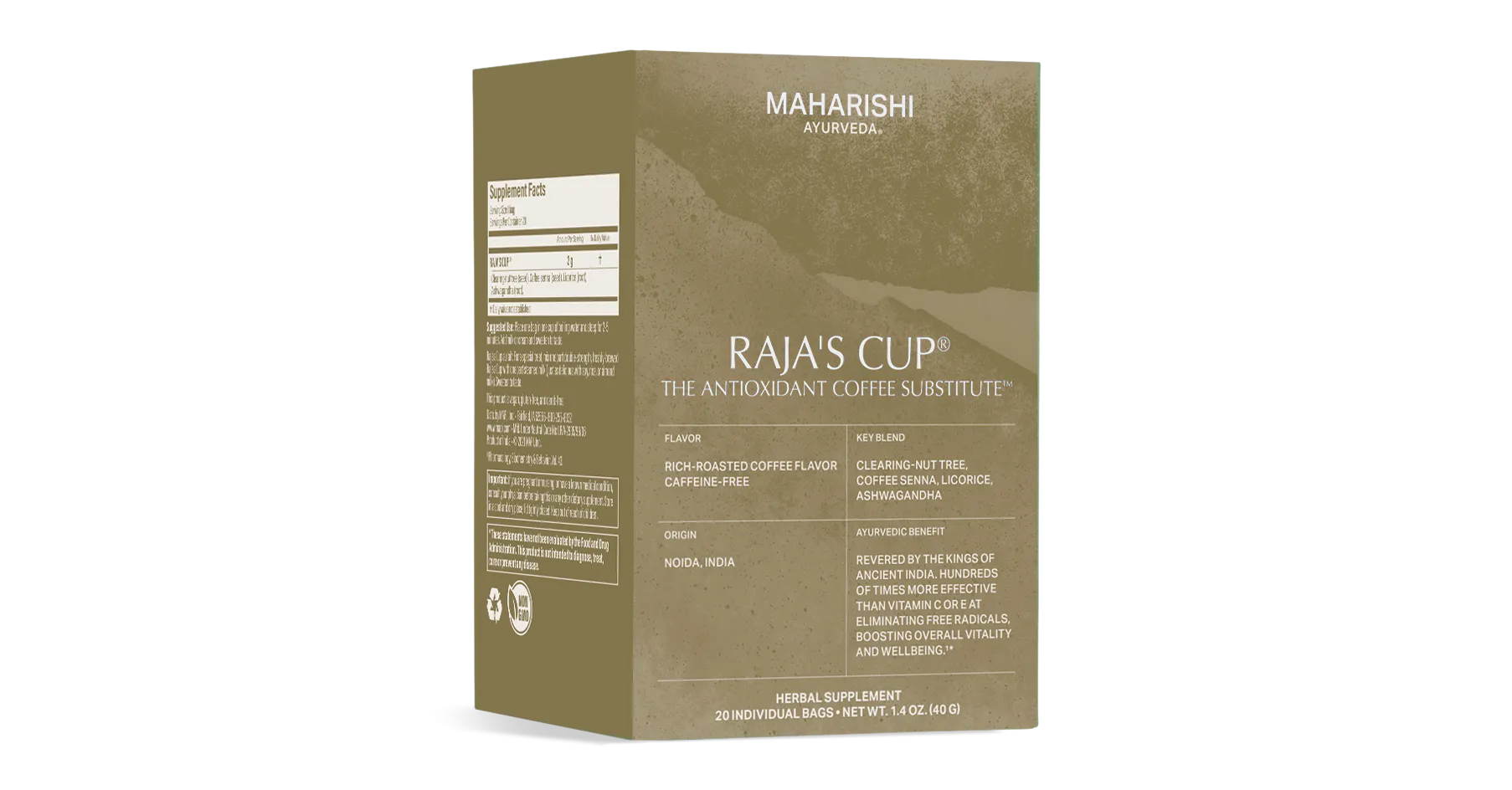 RAJA'S CUP® NATURAL COFFEE ALTERNATIVE 20 BAGS