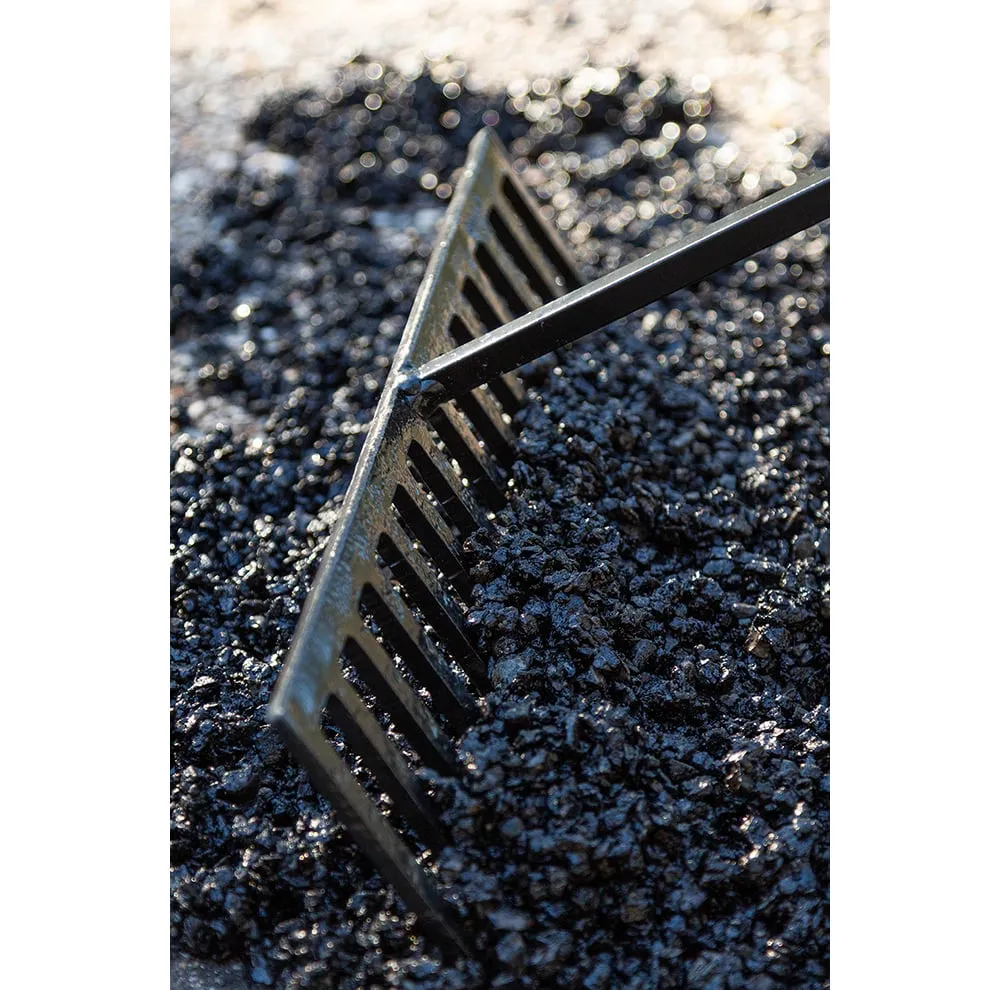 Razor-Back 14 Tine Asphalt Rake, Forged with Wood Handle