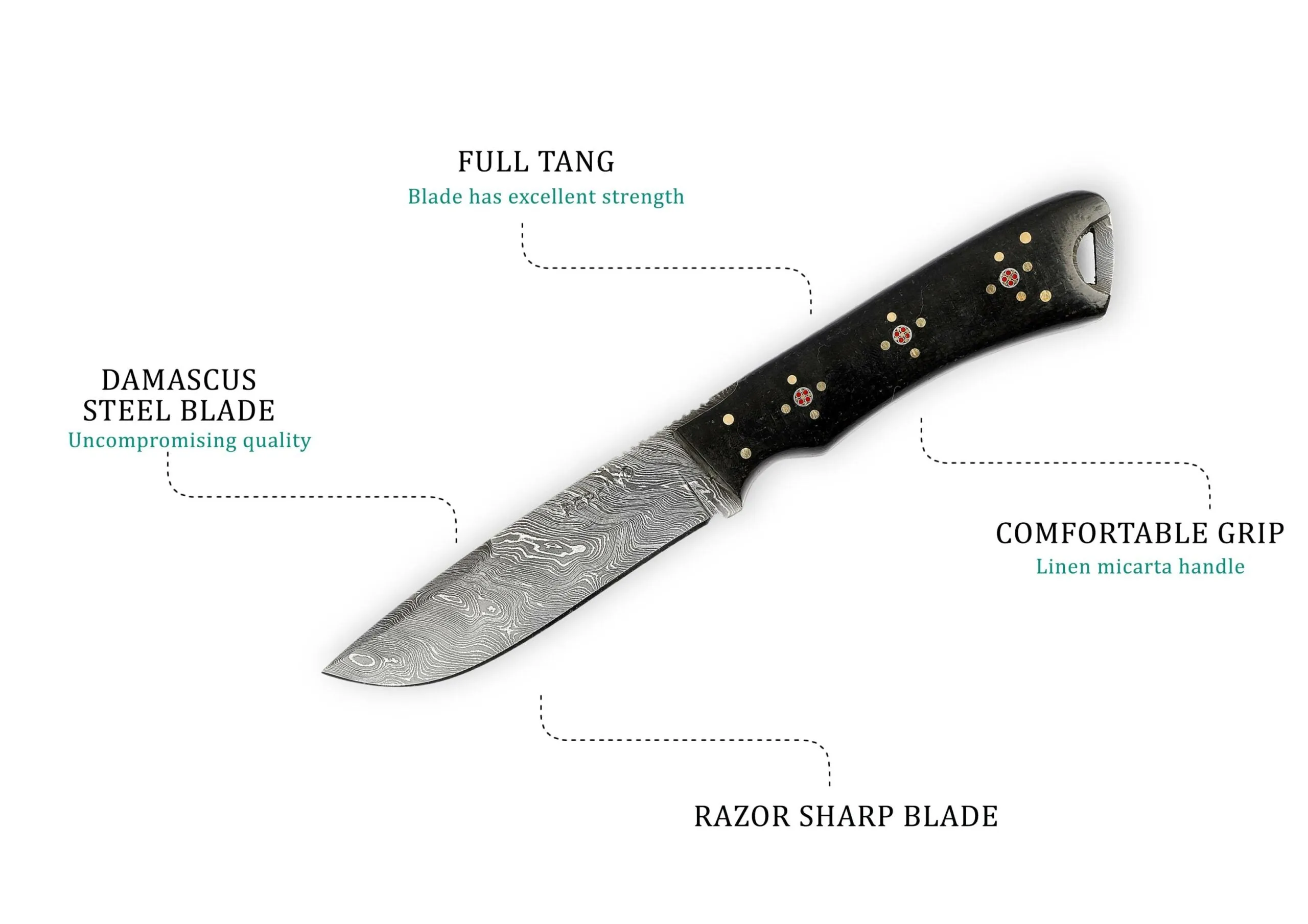 Razor Sharp Steel Blade Hunting Knife - 9.5 inches