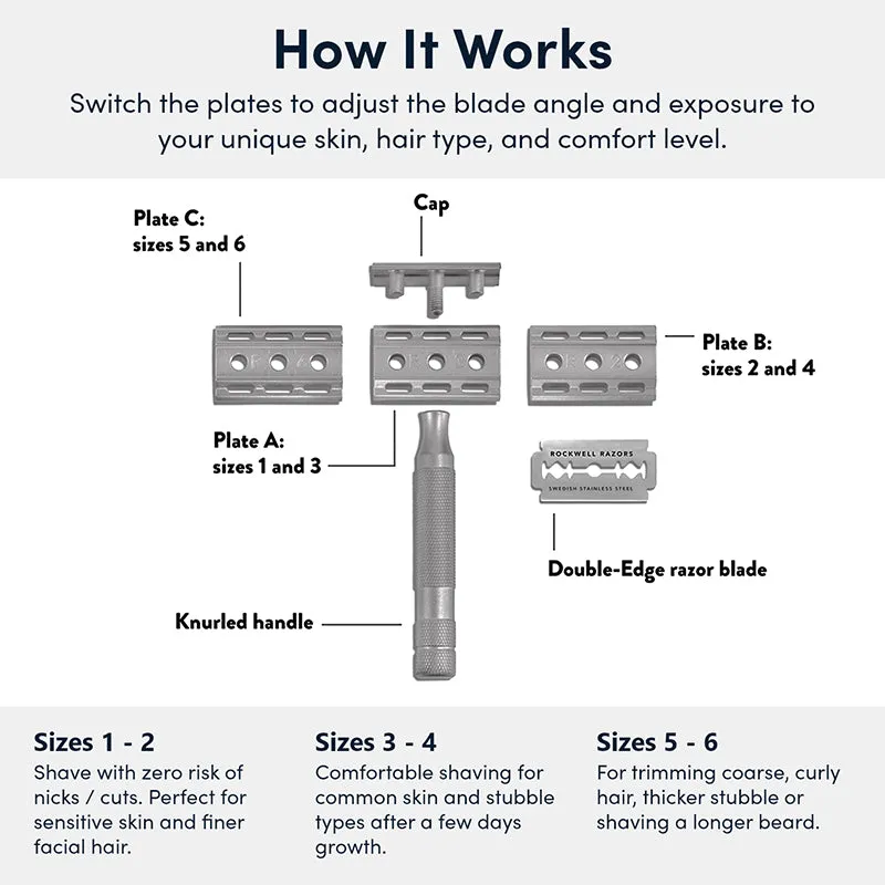 Rockwell Razors - 6S Razor, Matte Stainless Steel