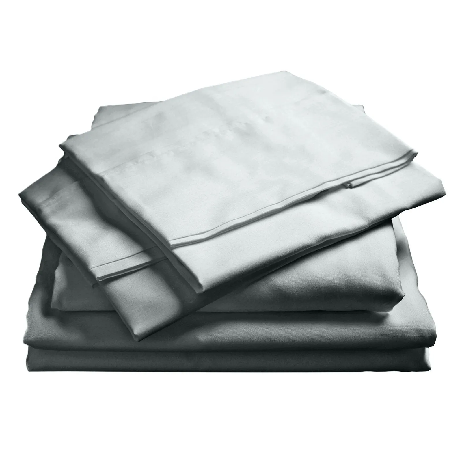 Royal Comfort 1000TC Hotel Grade Bamboo Cotton Sheets Pillowcases Set Ultrasoft Queen Cool Grey