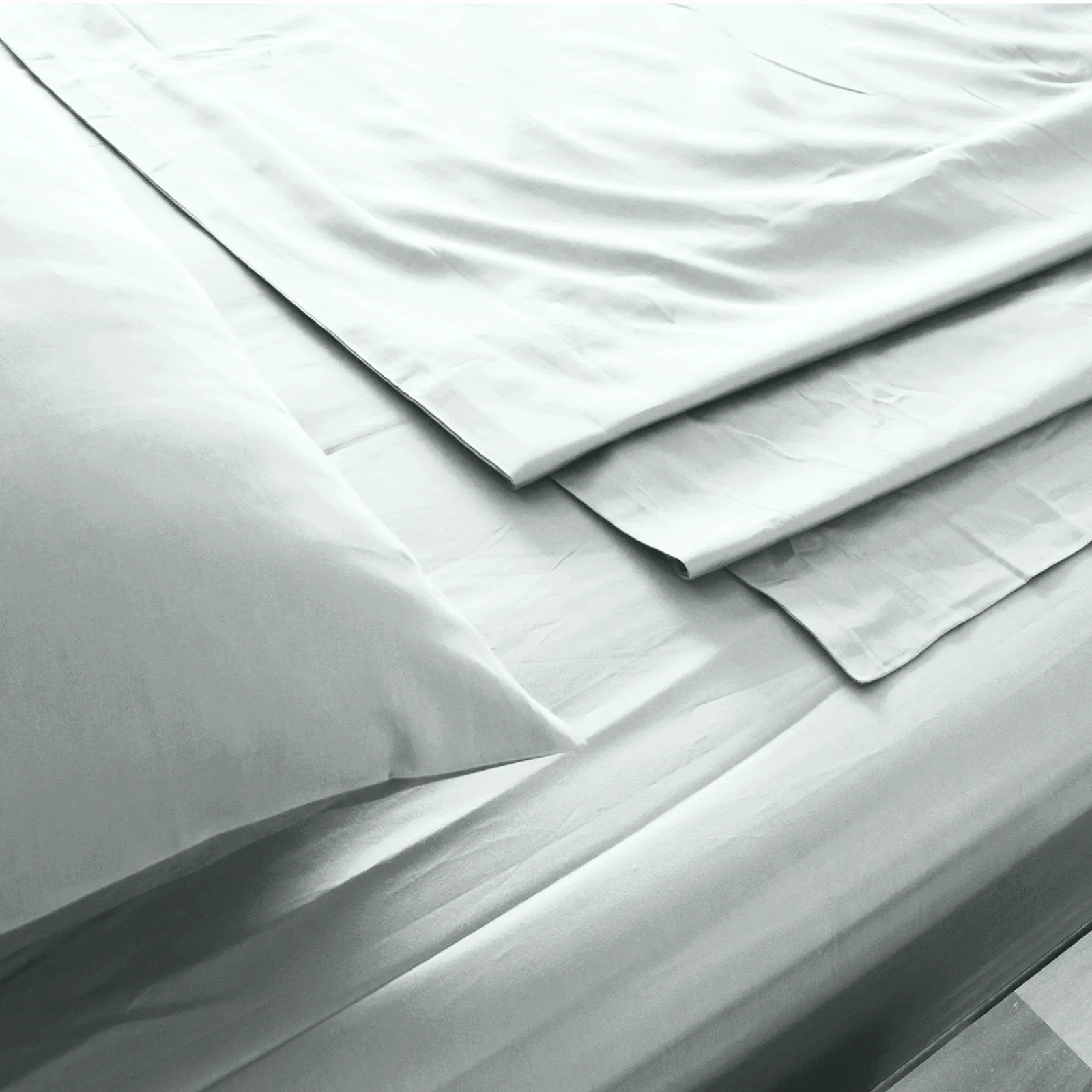 Royal Comfort 1000TC Hotel Grade Bamboo Cotton Sheets Pillowcases Set Ultrasoft Queen Cool Grey