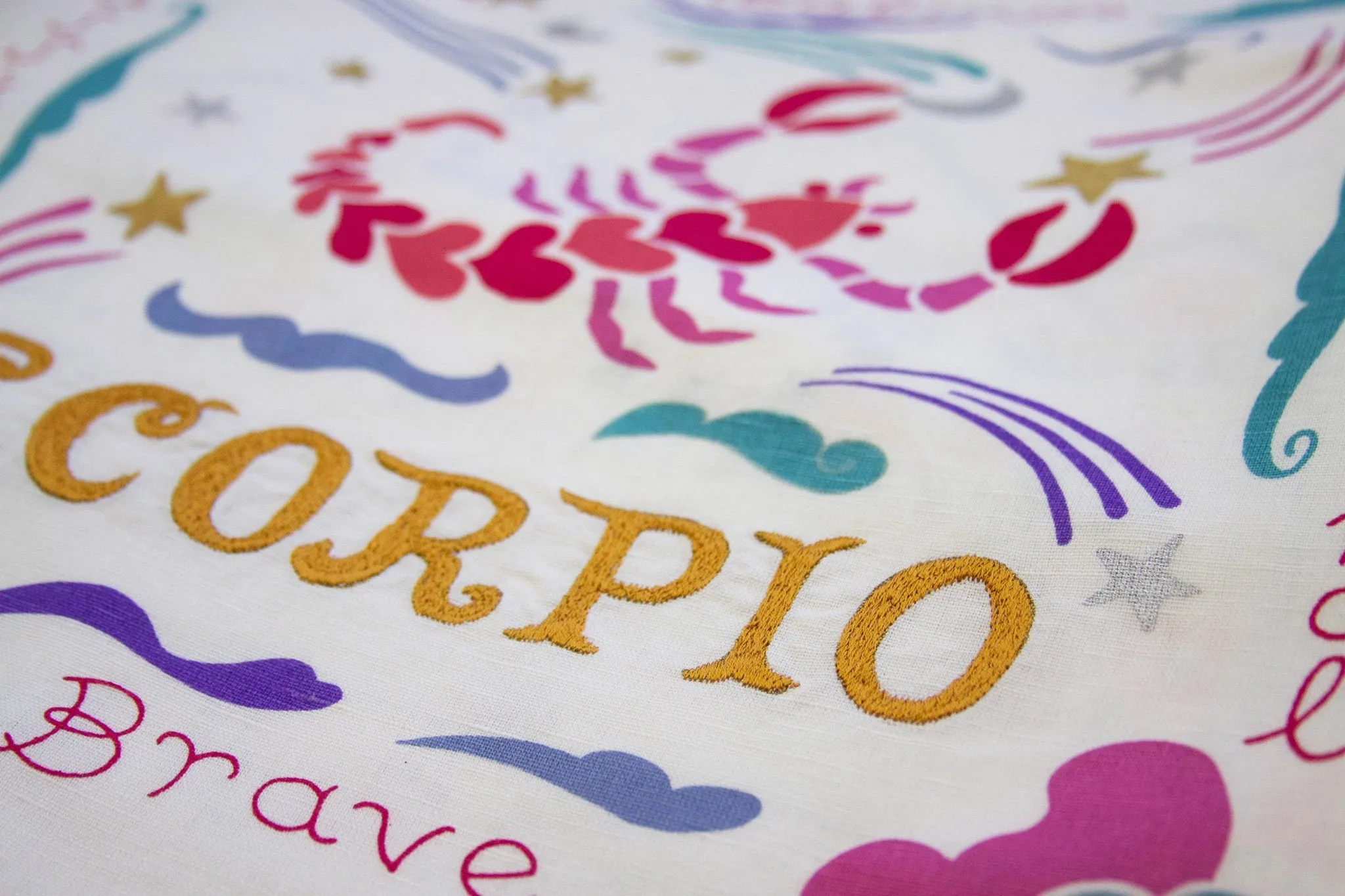 Scorpio Astrology Dish Towel