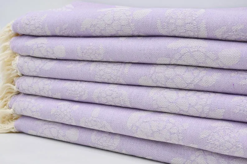 Sea Turtle Purple 100% Cotton Towel