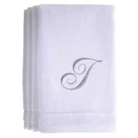 Set of 4 monogrammed towels - Initial I (Wholesale)