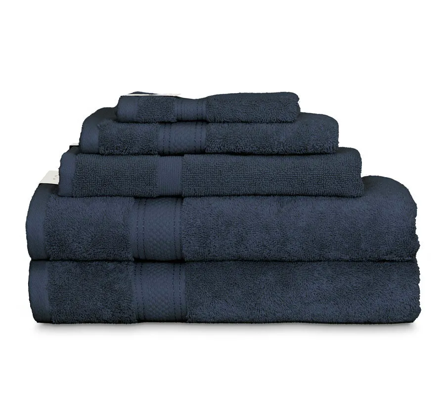 St Regis 5 Piece 600GSM Cotton Towel Set Navy