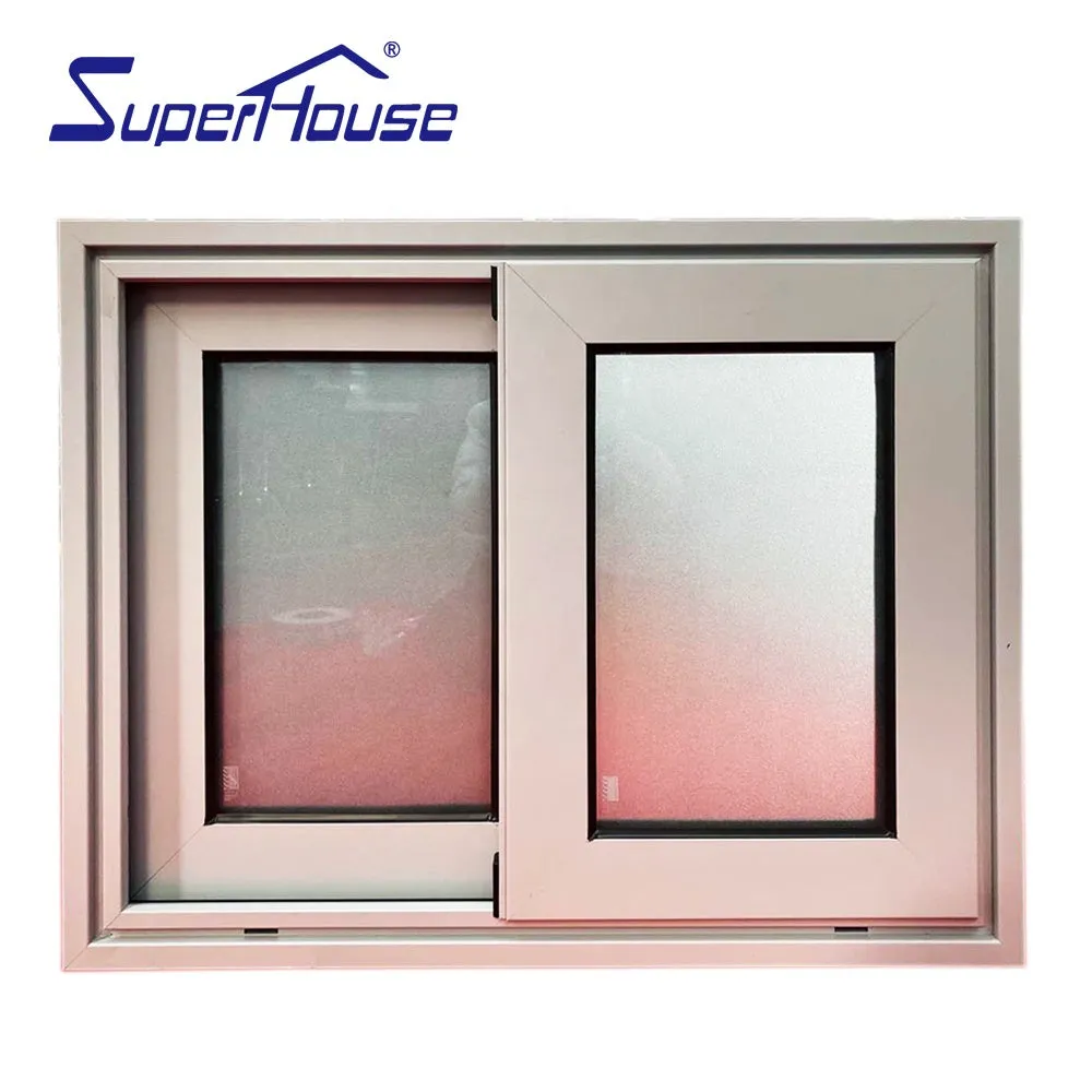 Superhouse Australia standard white color powder coating aluminum sliding windows with mosquito net