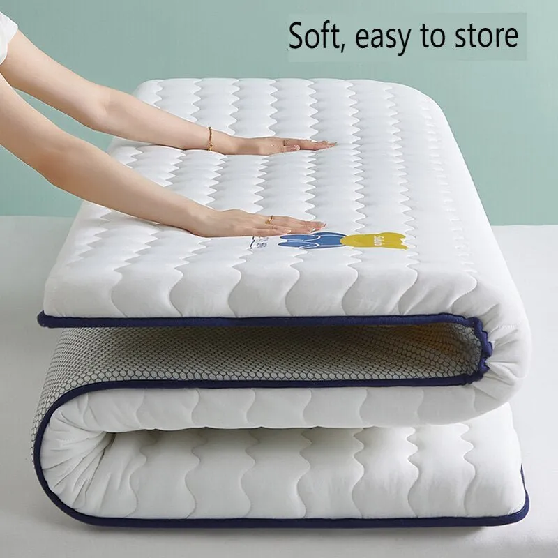 Thick Memory Foam Mattress Toppers - Antibacterial Soft Quilt Pad