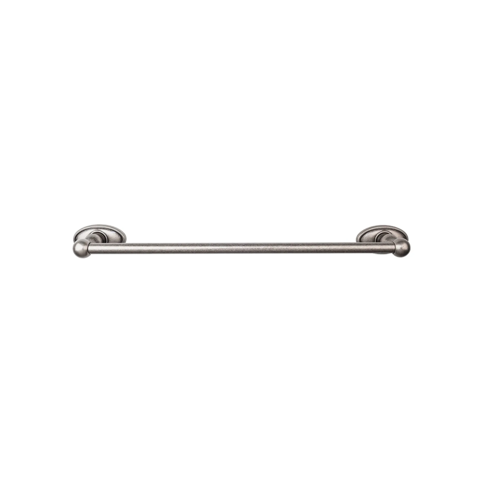 Top Knobs ED10APC Edwardian Bath Towel Bar 30 In. Single - Oval Backplate Antique Pewter