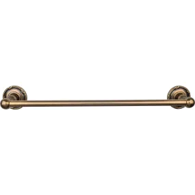 Top Knobs ED6GBZE Edwardian Bath Towel Bar 18 Inch Single - Ribbon Bplate German Bronze