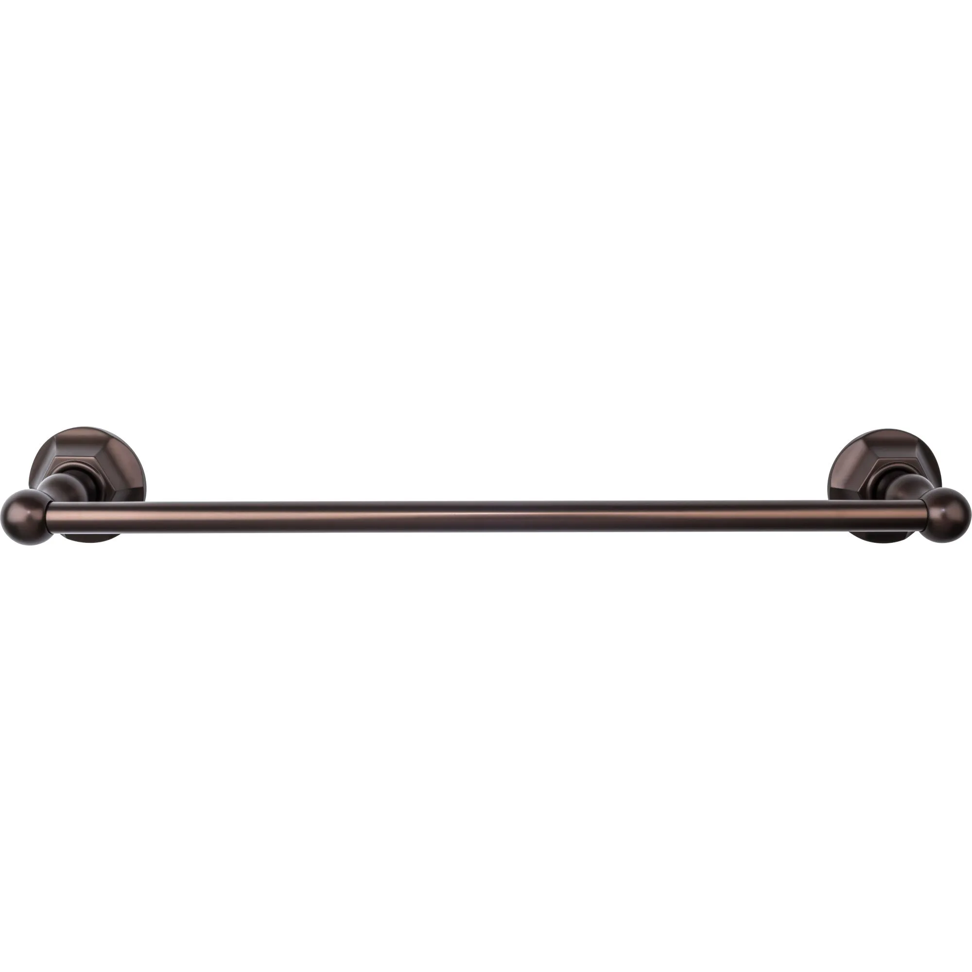 Top Knobs ED6ORBB Edwardian Bath Towel Bar 18 Inch Single - Hex Backplate Oil Rubbed Bronze