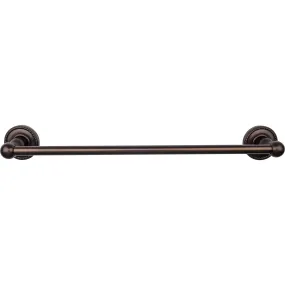 Top Knobs ED6ORBF Edwardian Bath Towel Bar 18 In. Single - Rope Backplate Oil Rubbed Bronze