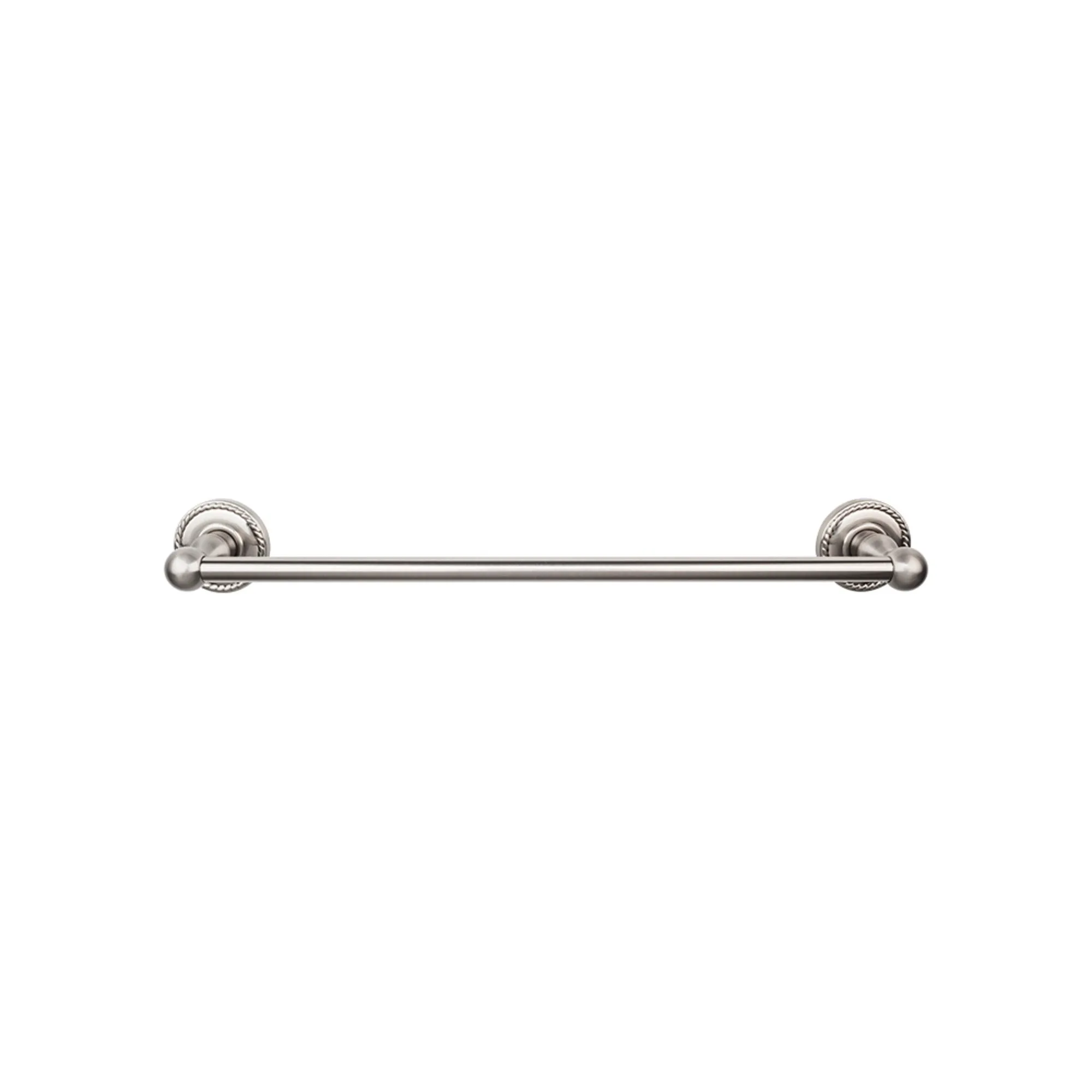 Top Knobs ED8BSNF Edwardian Bath Towel Bar 24 In. Single - Rope Backplate Brushed Satin Nickel