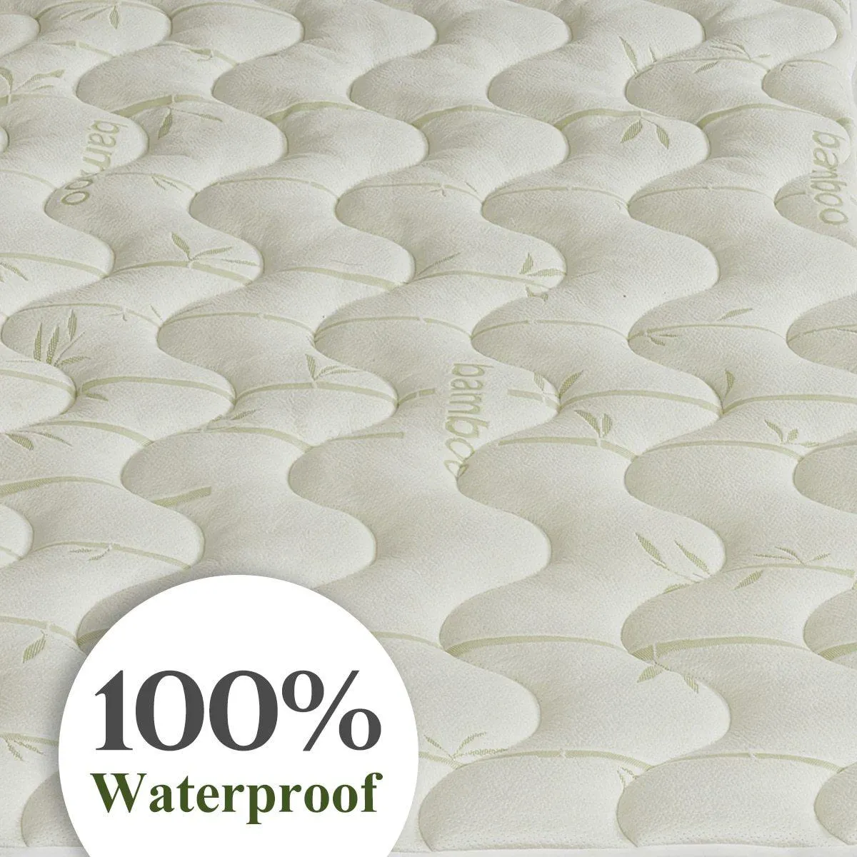 Top Split King ( Flex King ) Waterproof Bamboo Jacquard Mattress Pad