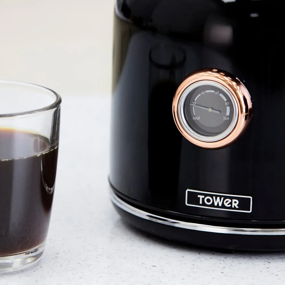 Tower  Bottega  Kettle 1.7L  - Black & Rose Gold