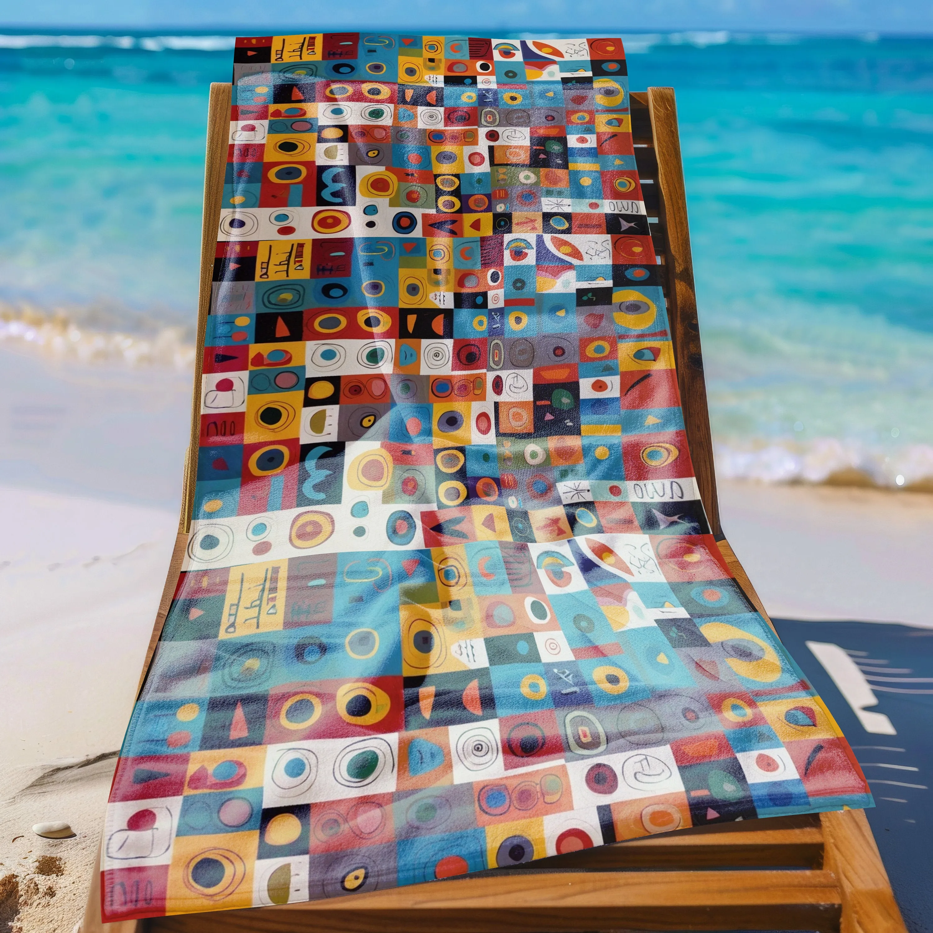 Vibrant Abstract Beach Towel for Summer Fun