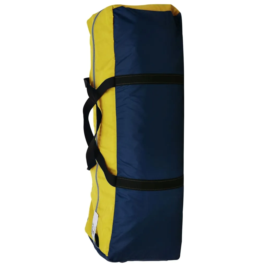 vidaXL Camping Tent Fabric 9 Persons Blue and Yellow - Spacious and Durable