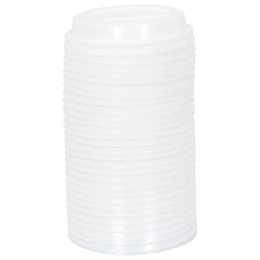 vidaXL Paper Coffee Cup Lids Ø90 mm 12oz and 16oz 1000 pcs White Plastic