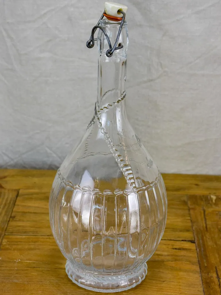 Vintage French bistro carafe, 'Le vin du Potron'