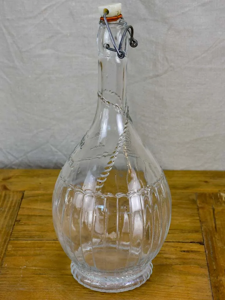 Vintage French bistro carafe, 'Le vin du Potron'