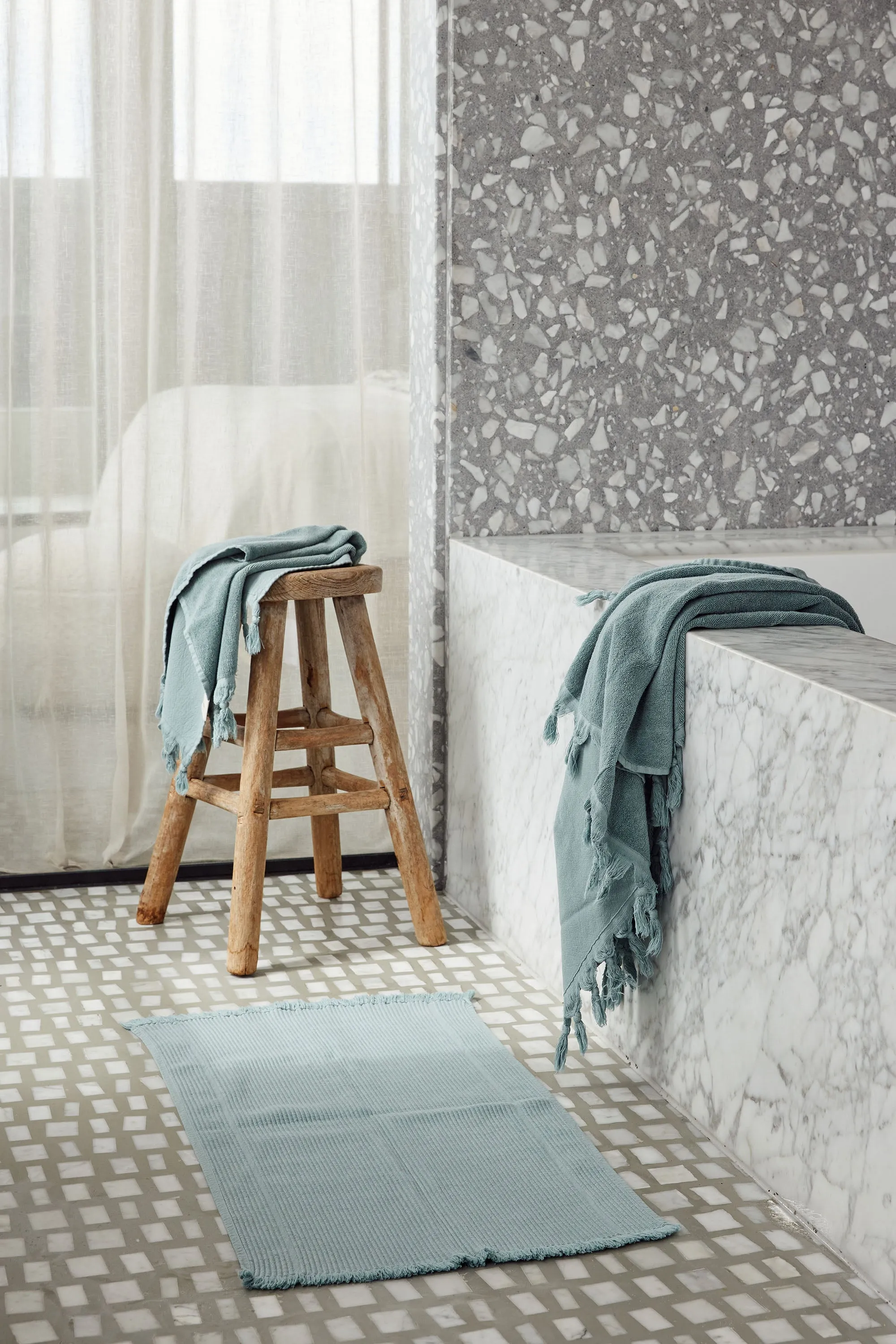 Vintage Wash Towel Collection | Sage