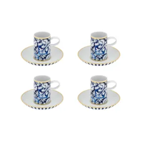 Vista Alegre Transatlântica Coffee Cup & Saucer, Set Of 4