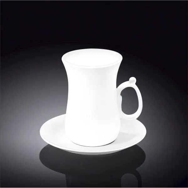 White 4 Oz | 120 Ml Turkish Tea Cup & Saucer