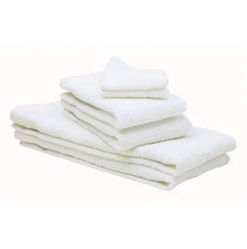 White Cotton/Poly Bath Towels - Premium Grade