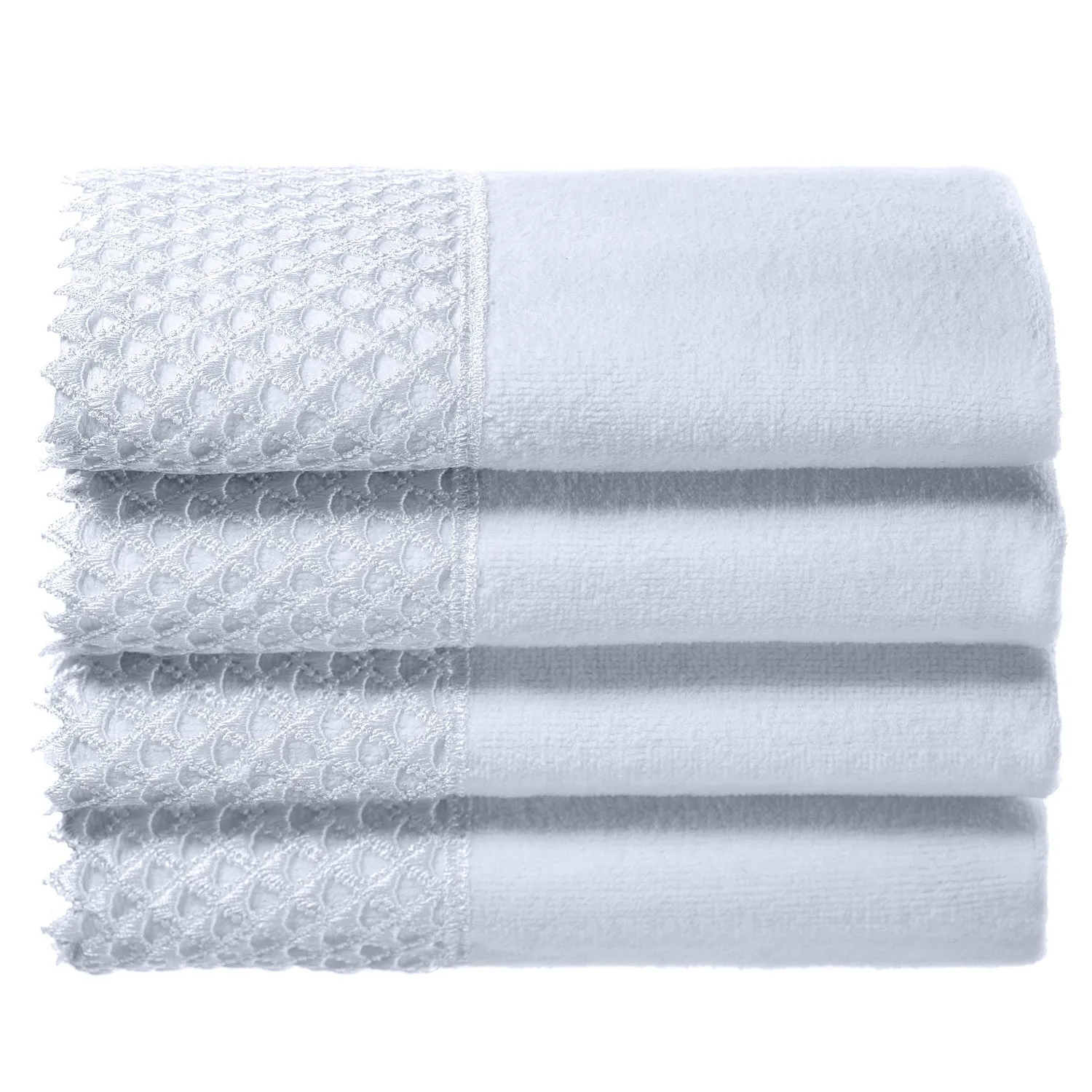 White Embellished Towel Set