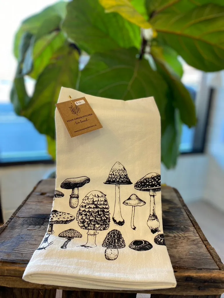 YGK - New Mushrooms Tea Towel